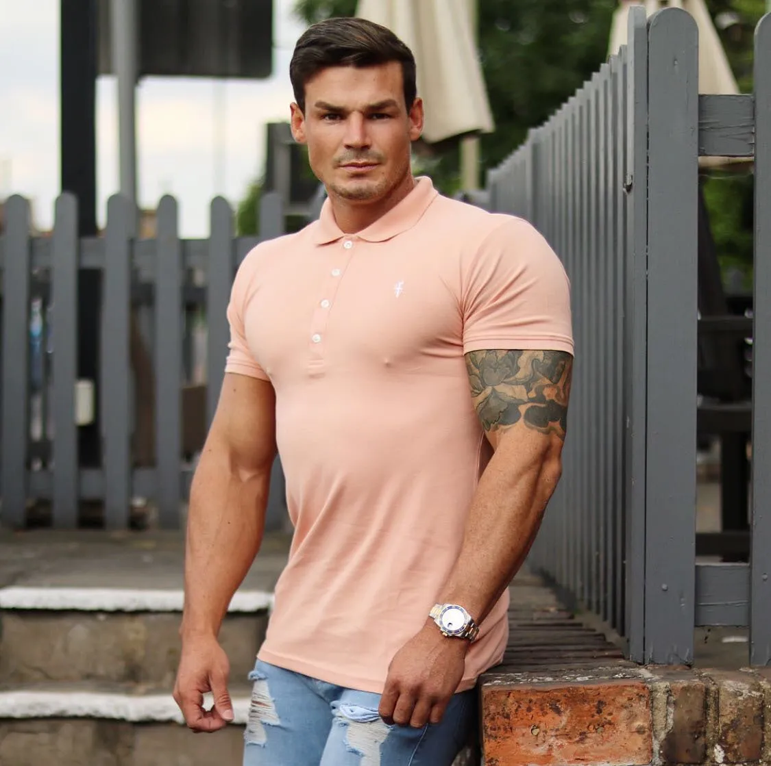 Father Sons Classic Peach Polo Shirt - FSH244