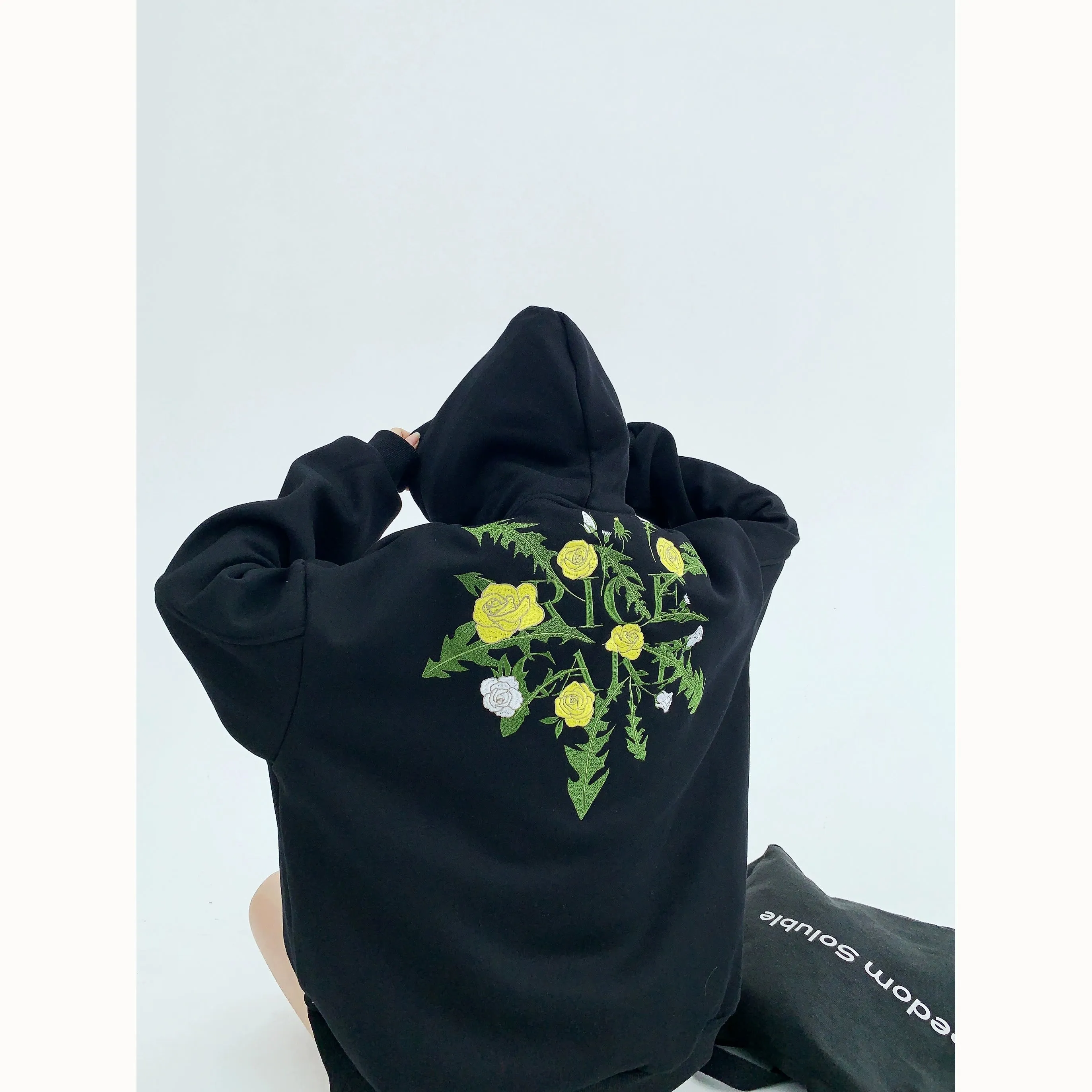 Floral Embroidered Hoodie