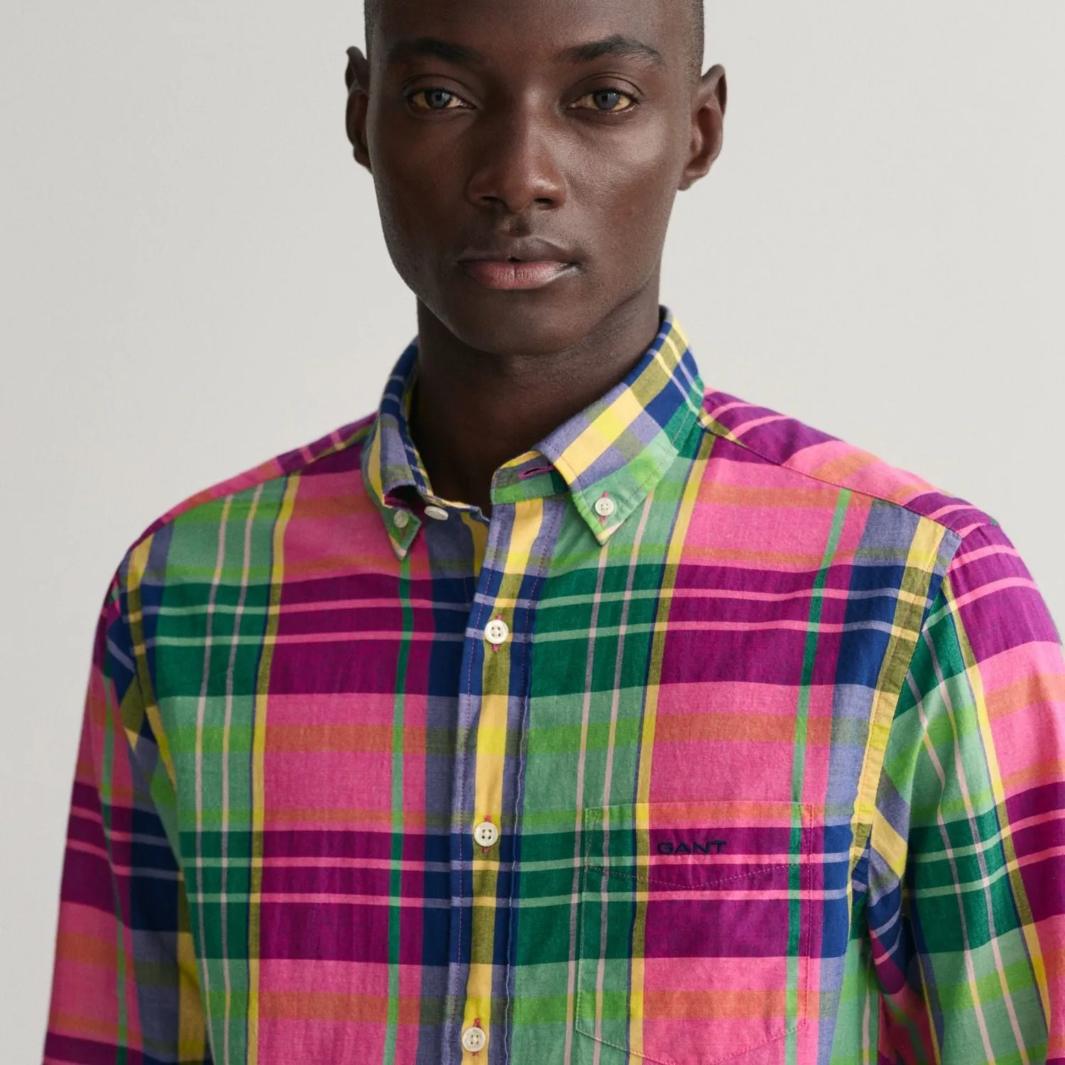 GANT - Indian Madras Shirt - Check - Hyper Pink
