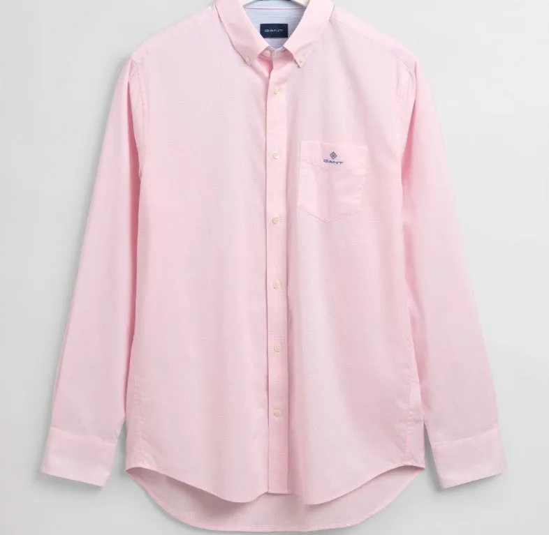 Gant Men's Regular Fit Micro Check Broadcloth Shirt - 2 Colours
