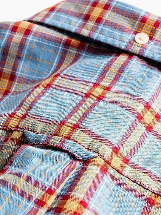 GANT Mid Blue Slim Fit Tech prep Oxford Button Down Shirt 3019932 Size M NWT