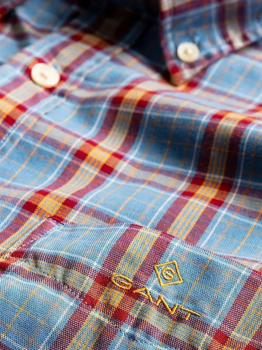 GANT Mid Blue Slim Fit Tech prep Oxford Button Down Shirt 3019932 Size M NWT