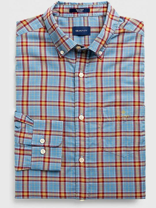 GANT Mid Blue Slim Fit Tech prep Oxford Button Down Shirt 3019932 Size M NWT