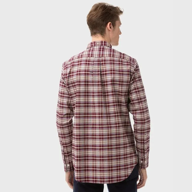GANT Port Red Heather Oxford Check Button Down Shirt 3058200 Size M NWT