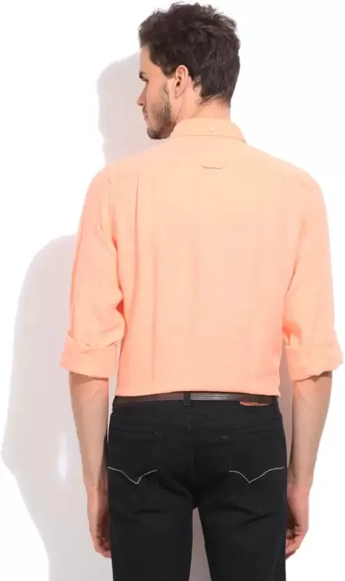 GANT Tangerine Pinpoint Oxford Fitted Button Down Shirt 308502 Size Medium