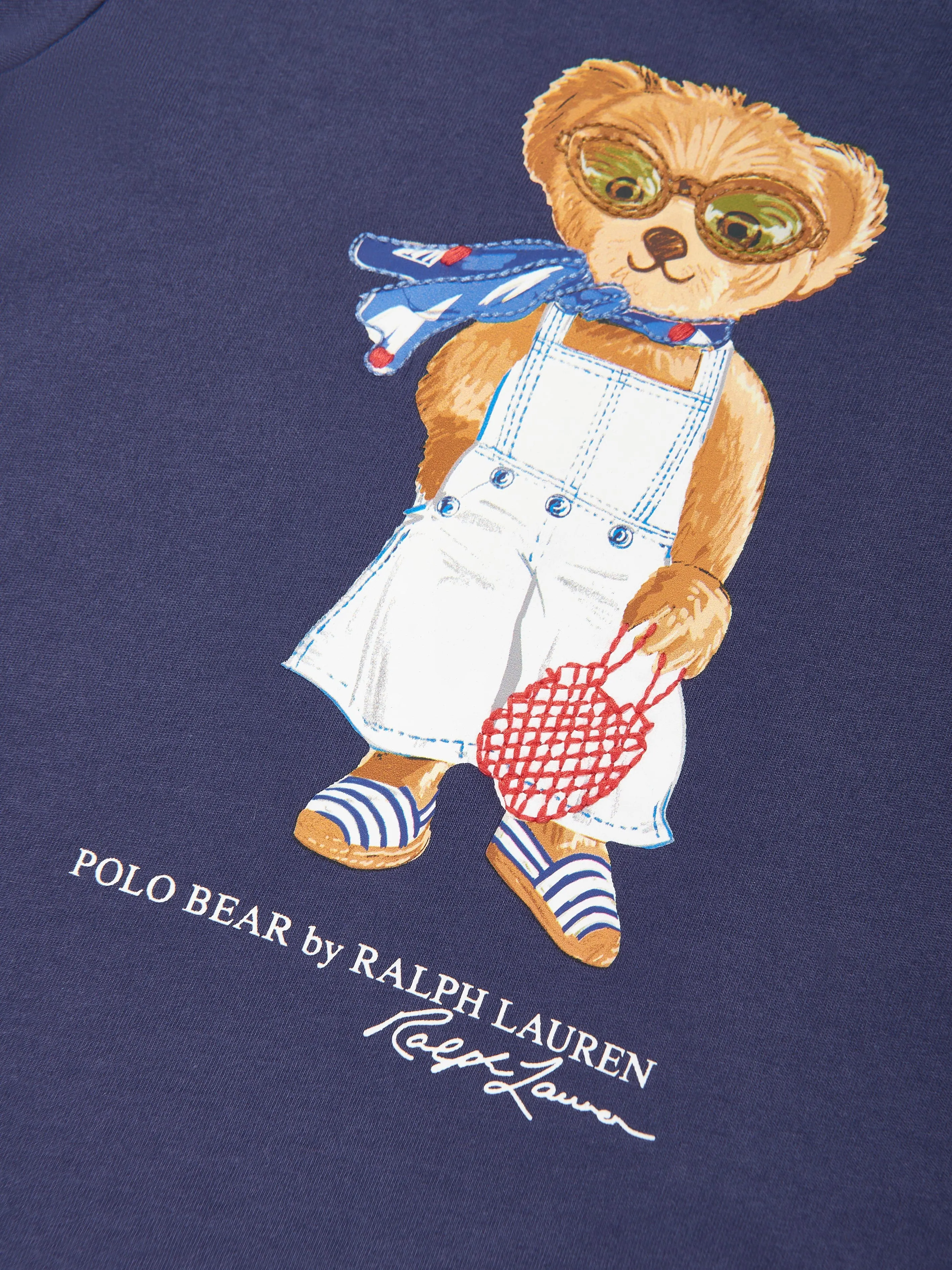 Girls Polo Bear T-Shirt in Navy