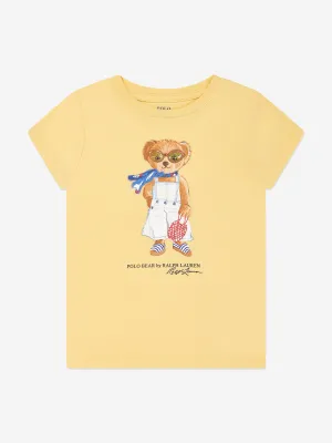 Girls Polo Bear T-Shirt in Yellow