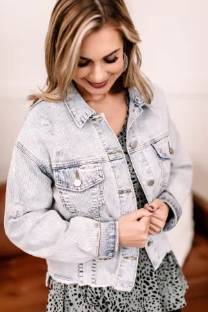 Going Places Pin Striped Denim Jacket