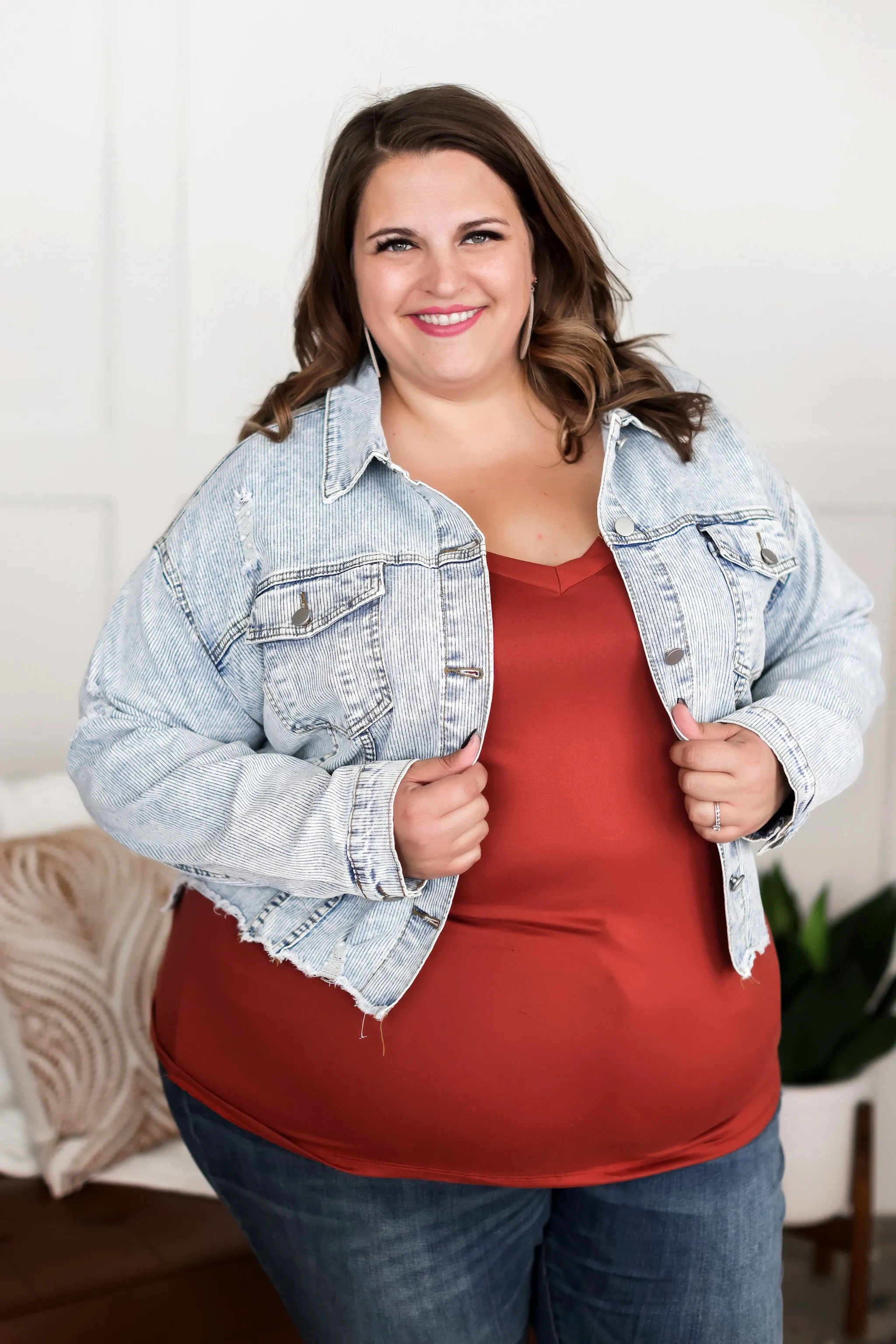 Going Places Pin Striped Denim Jacket