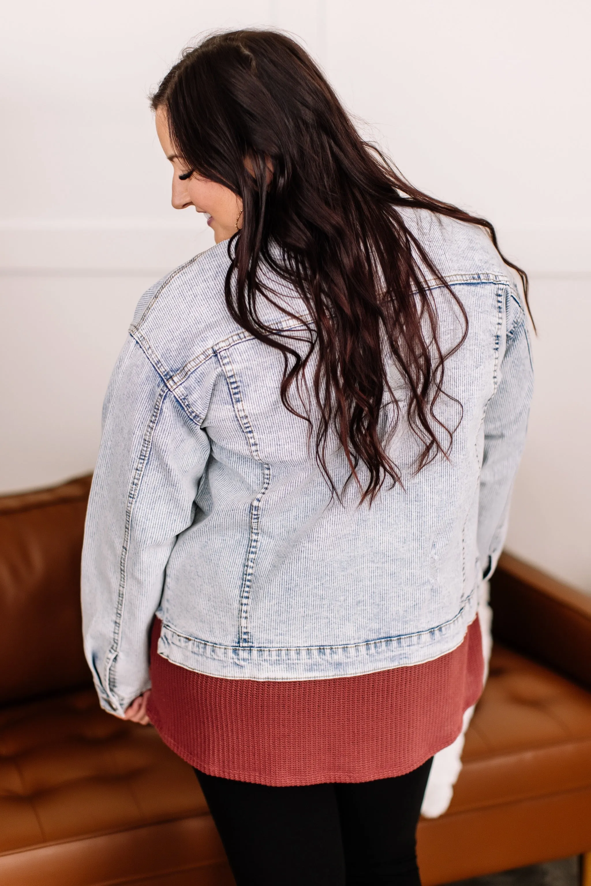Going Places Pin Striped Denim Jacket