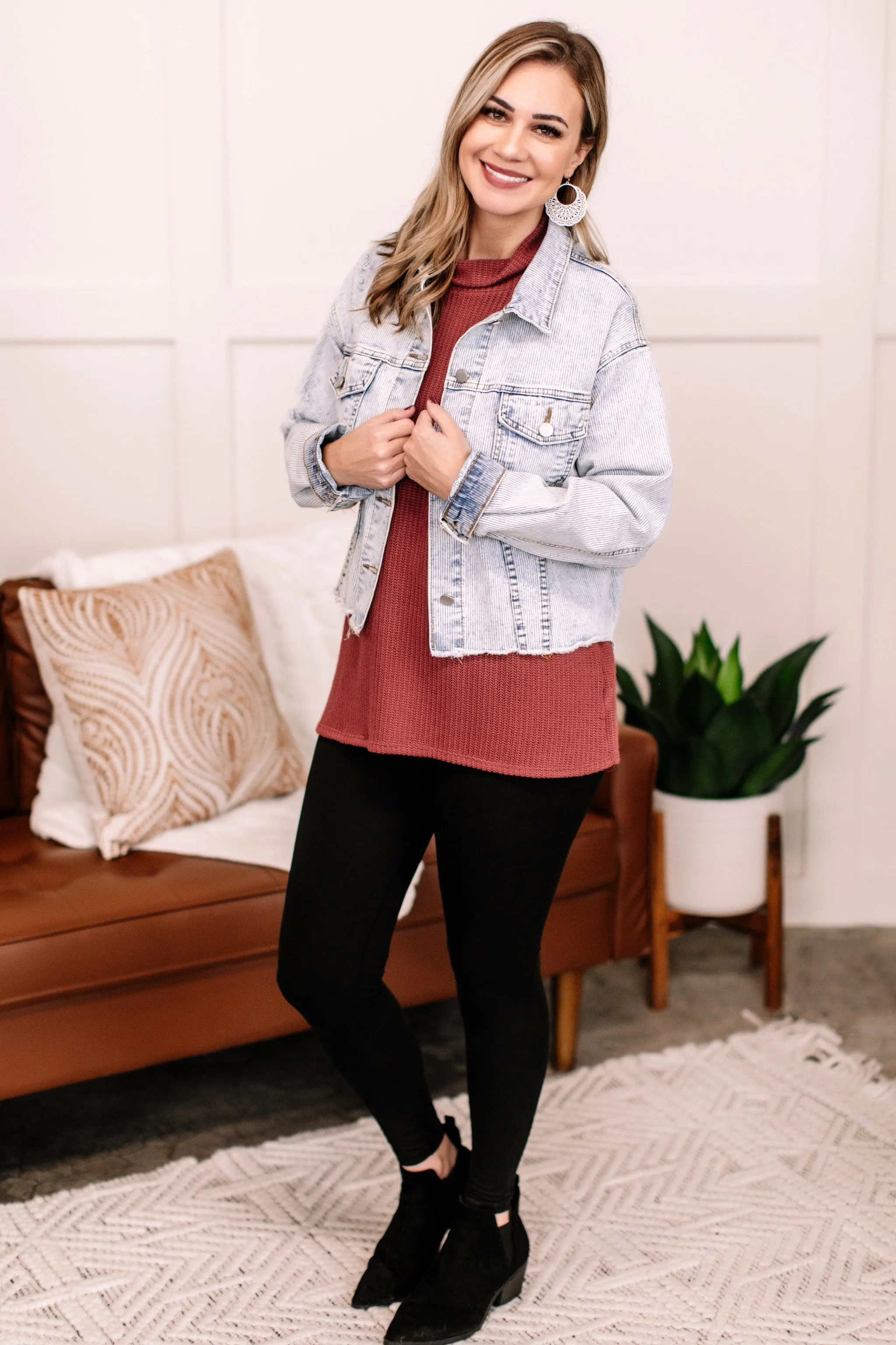 Going Places Pin Striped Denim Jacket