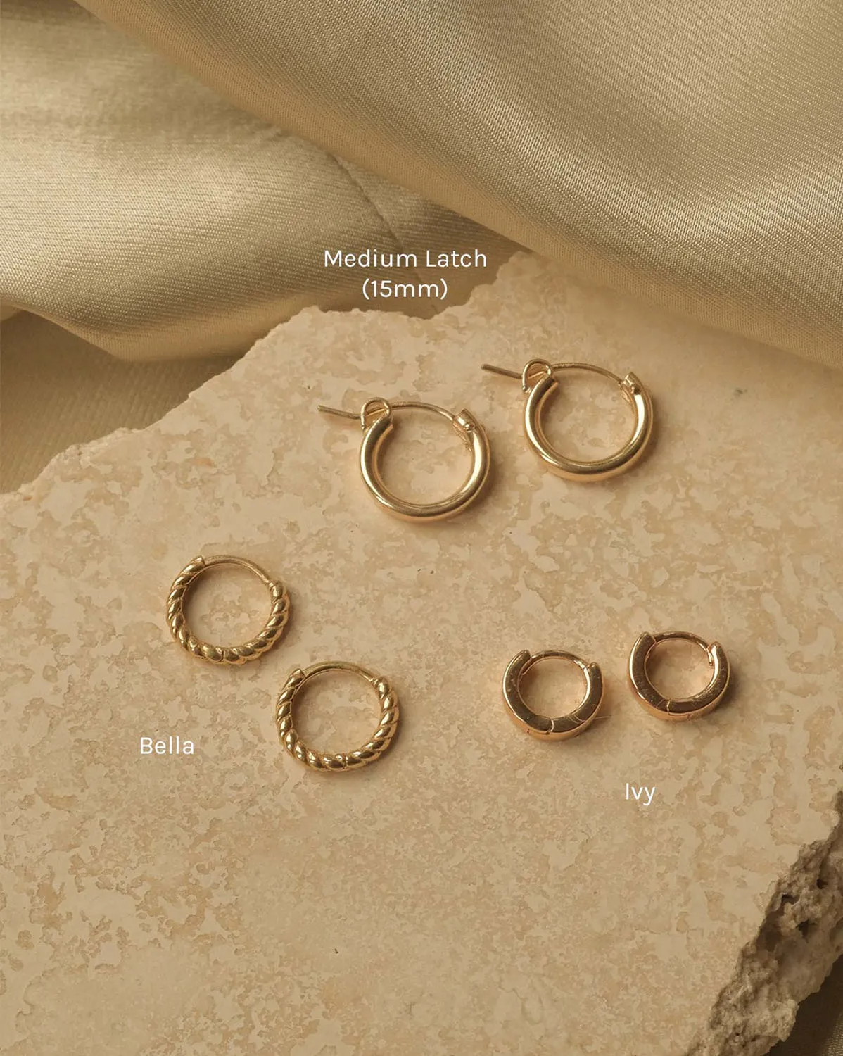 Gold Ivy Huggie Hoops