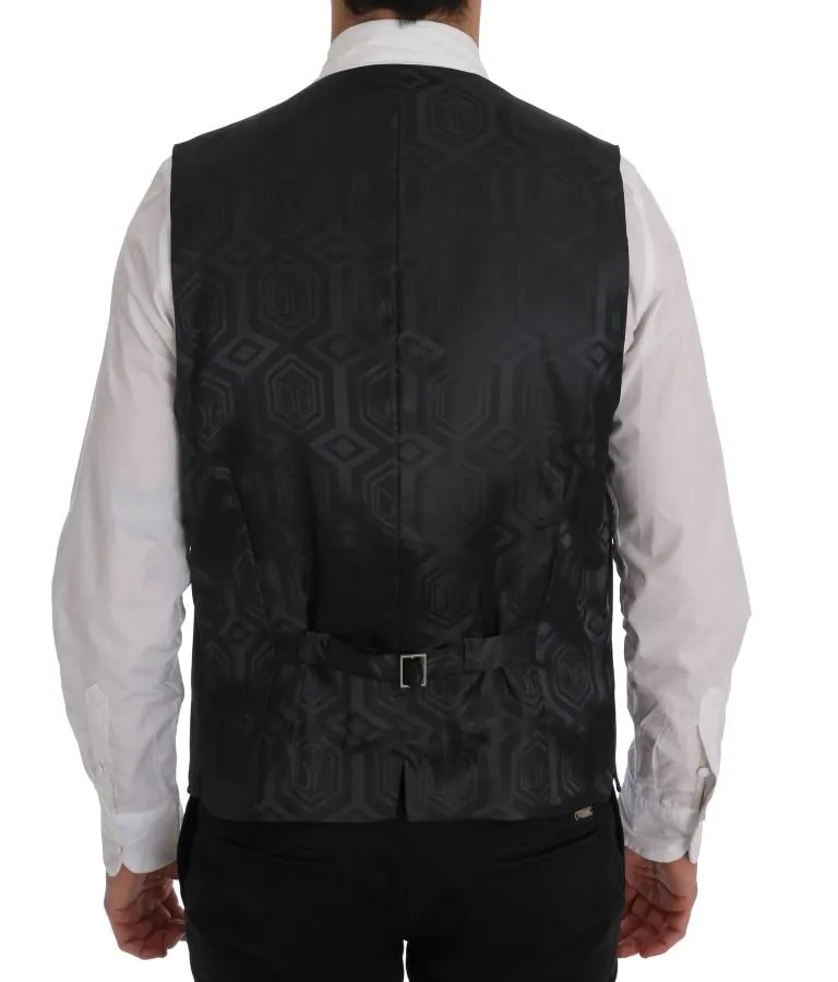 Gray Wool Stretch Vest