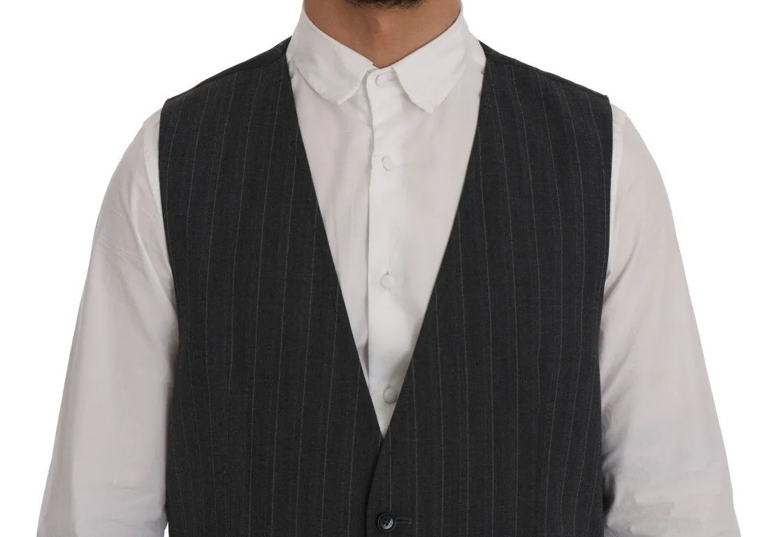 Gray Wool Stretch Vest