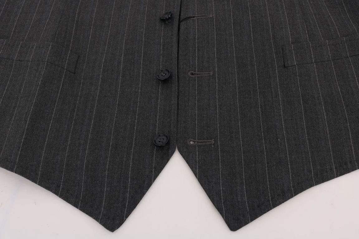 Gray Wool Stretch Vest