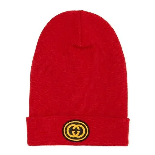 Gucci NY Yankees Embroidered Wool Beanie in Red