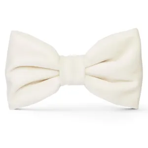 Ivory Velvet Dog Bow Tie