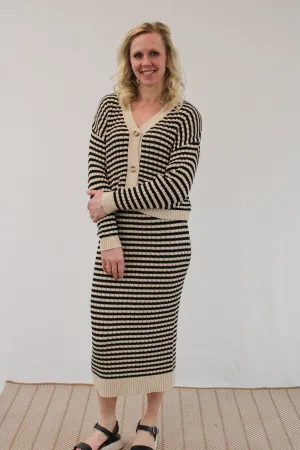 JUNIPER STRIPED KNIT CARDIGAN BY IVY & CO