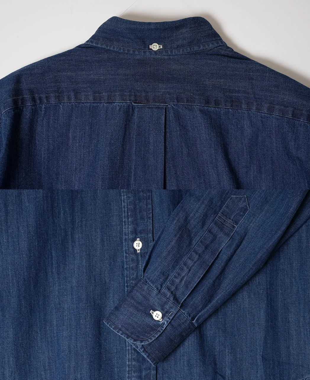 Kamakura Vintage Ivy 7oz Denim Button Down Shirt - Dark Blue