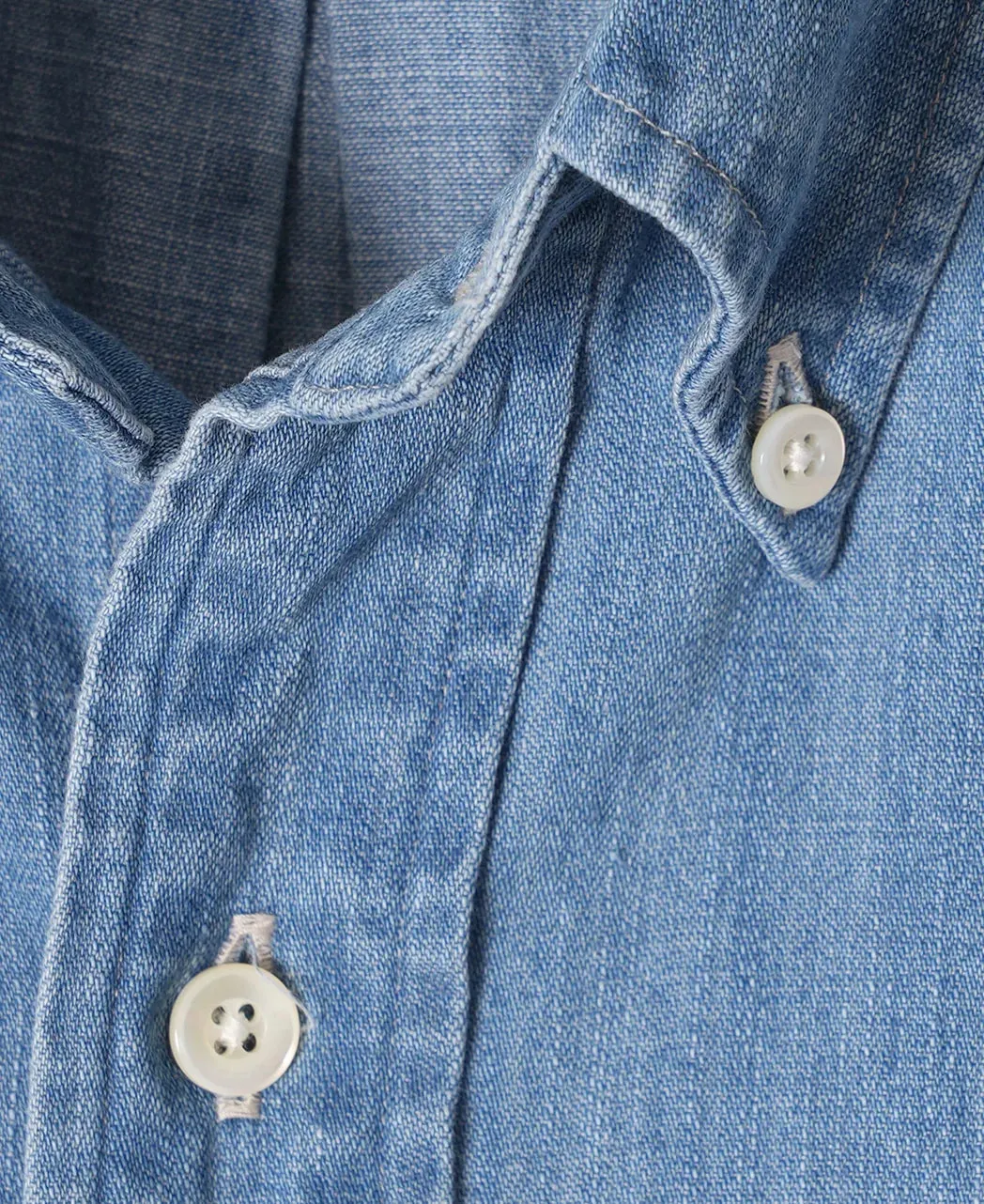 Kamakura Vintage Ivy 7oz Denim Button Down Shirt - Light Blue