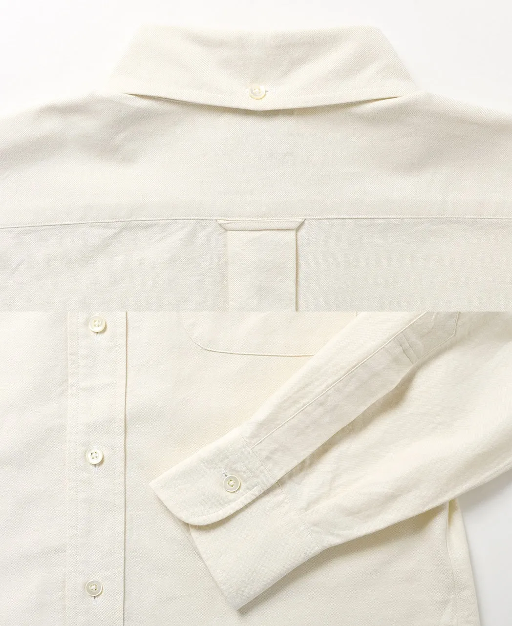 Kamakura Vintage Ivy Plain Oxford Button Down Shirt - Ecru