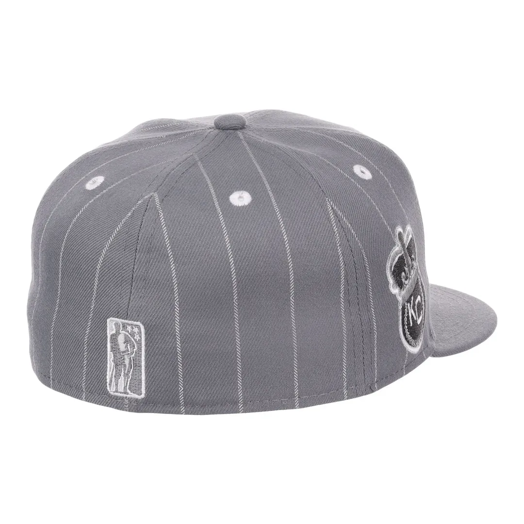 Kansas City Monarchs NLB Black Pinstripe Fitted Ballcap