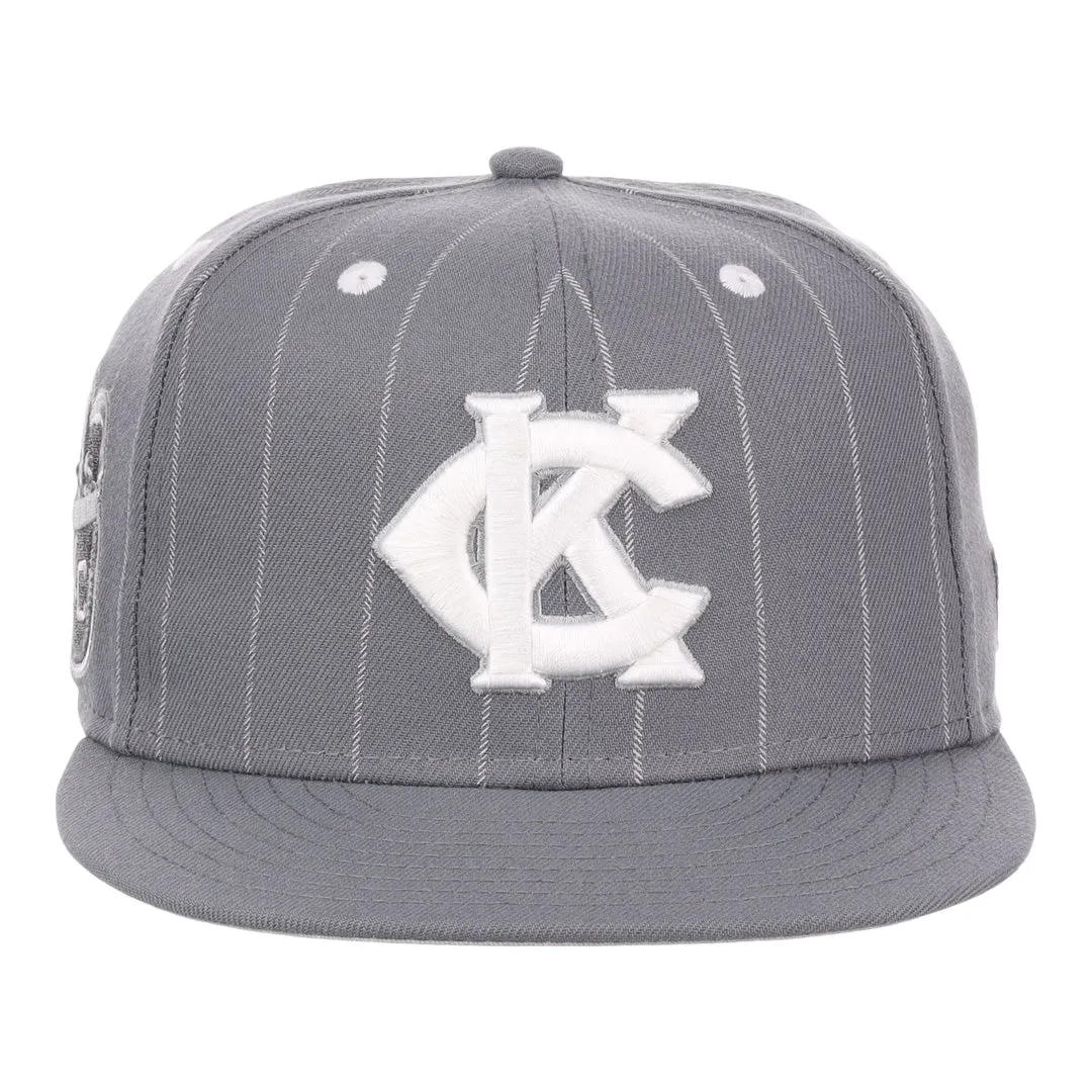 Kansas City Monarchs NLB Black Pinstripe Fitted Ballcap