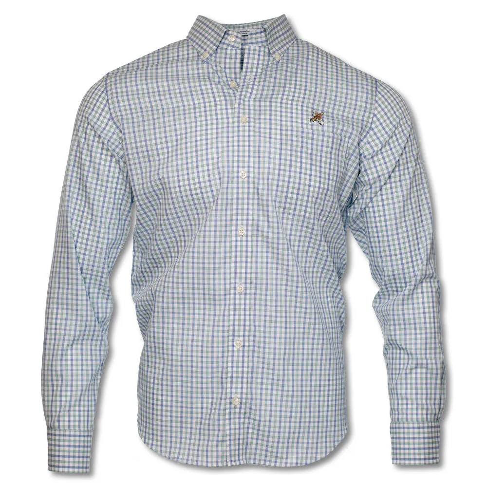 Kevin's Wrinkle Free Blue/Green Quail Shirt
