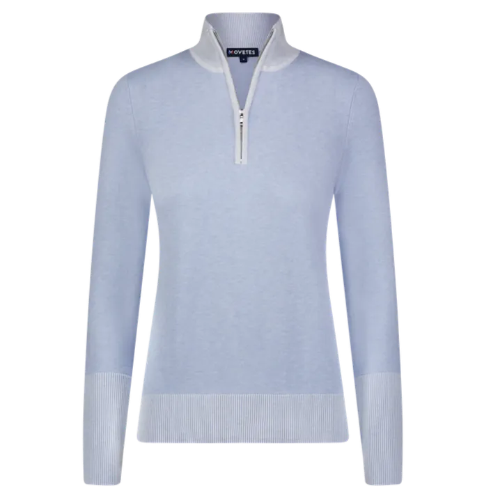 Knitted LUNA Organic Cotton 1/4-Zip Sustainable Source Sweater