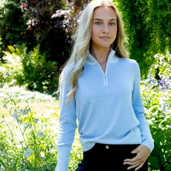 Knitted LUNA Organic Cotton 1/4-Zip Sustainable Source Sweater