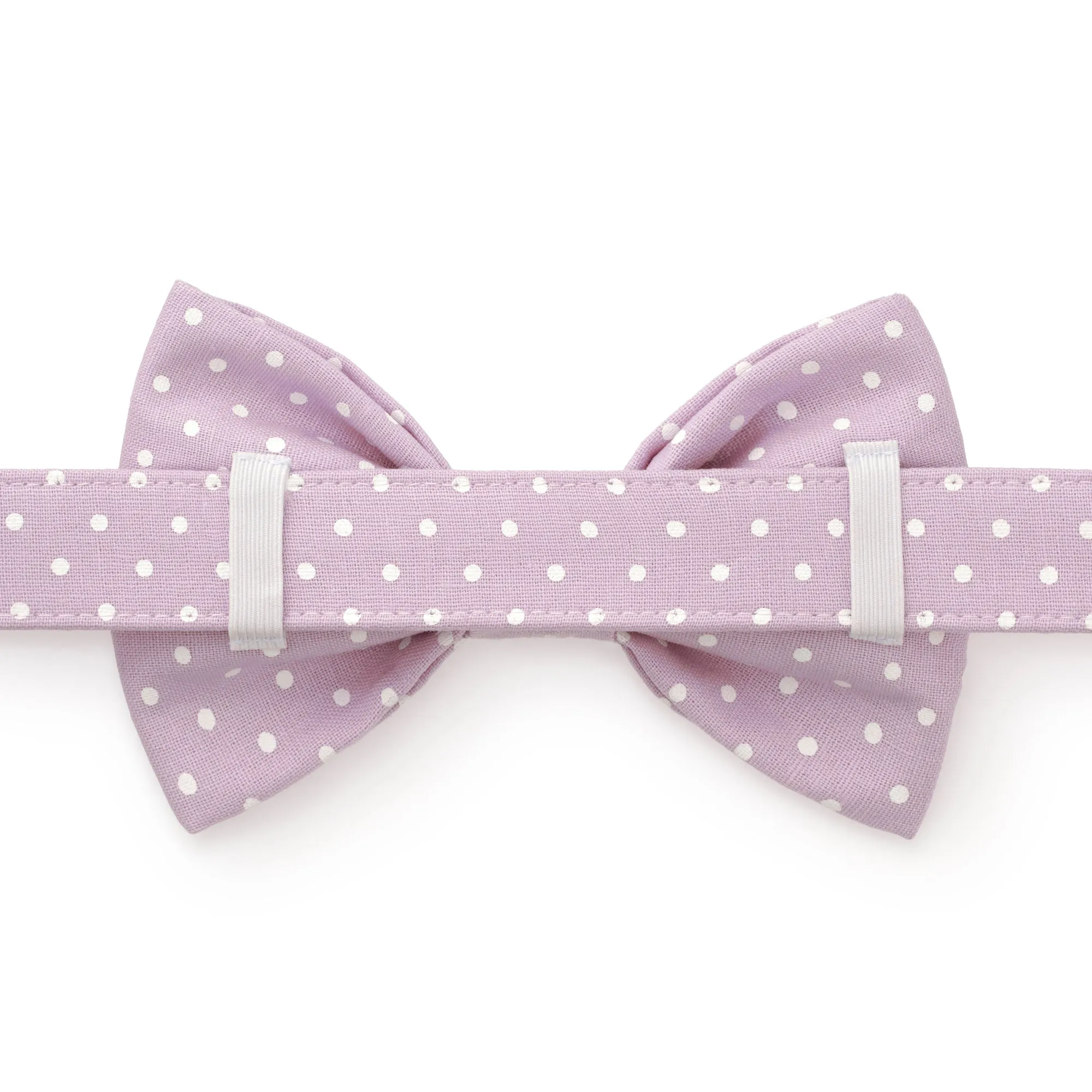 Lavender Dots Dog Bow Tie