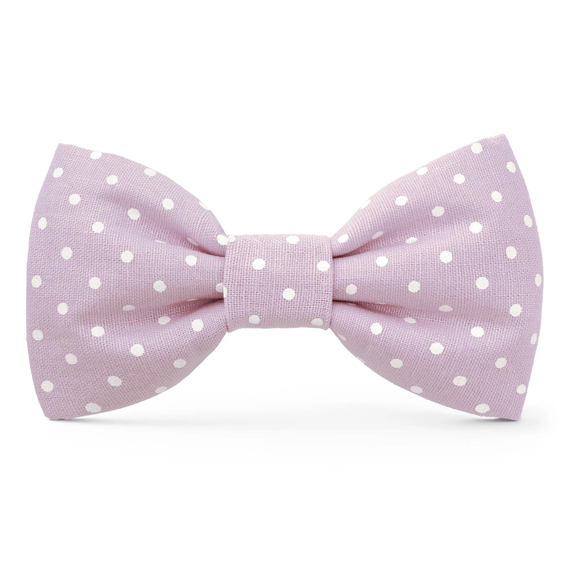 Lavender Dots Dog Bow Tie