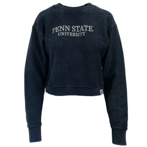 League Ladies Corded Crop Crew Neck Sweatshirt