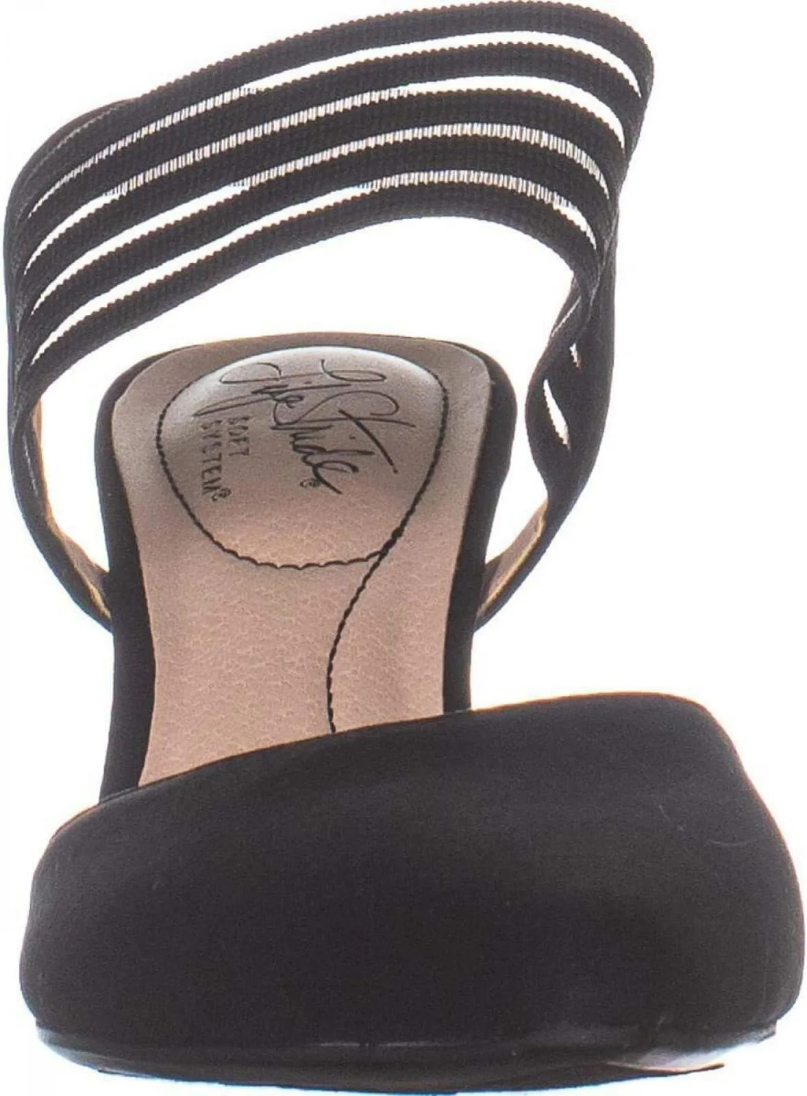 Lifestride Women's Microsuede Heeled Sanya Shoe G2790F1 Black 7.5W