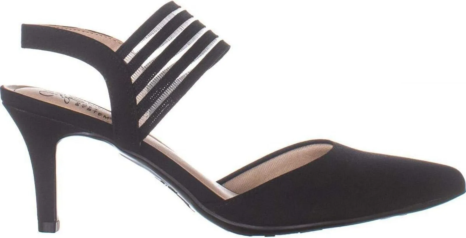 Lifestride Women's Microsuede Heeled Sanya Shoe G2790F1 Black 7.5W