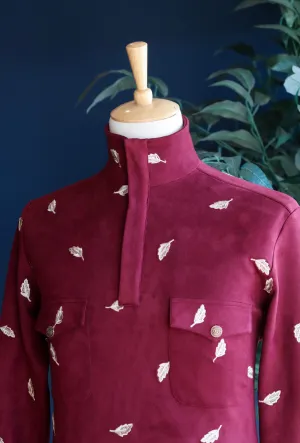Limited Edition Bordeaux & Golden Leaf Pullover