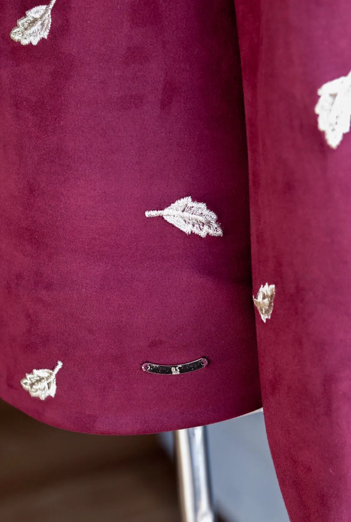 Limited Edition Bordeaux & Golden Leaf Pullover