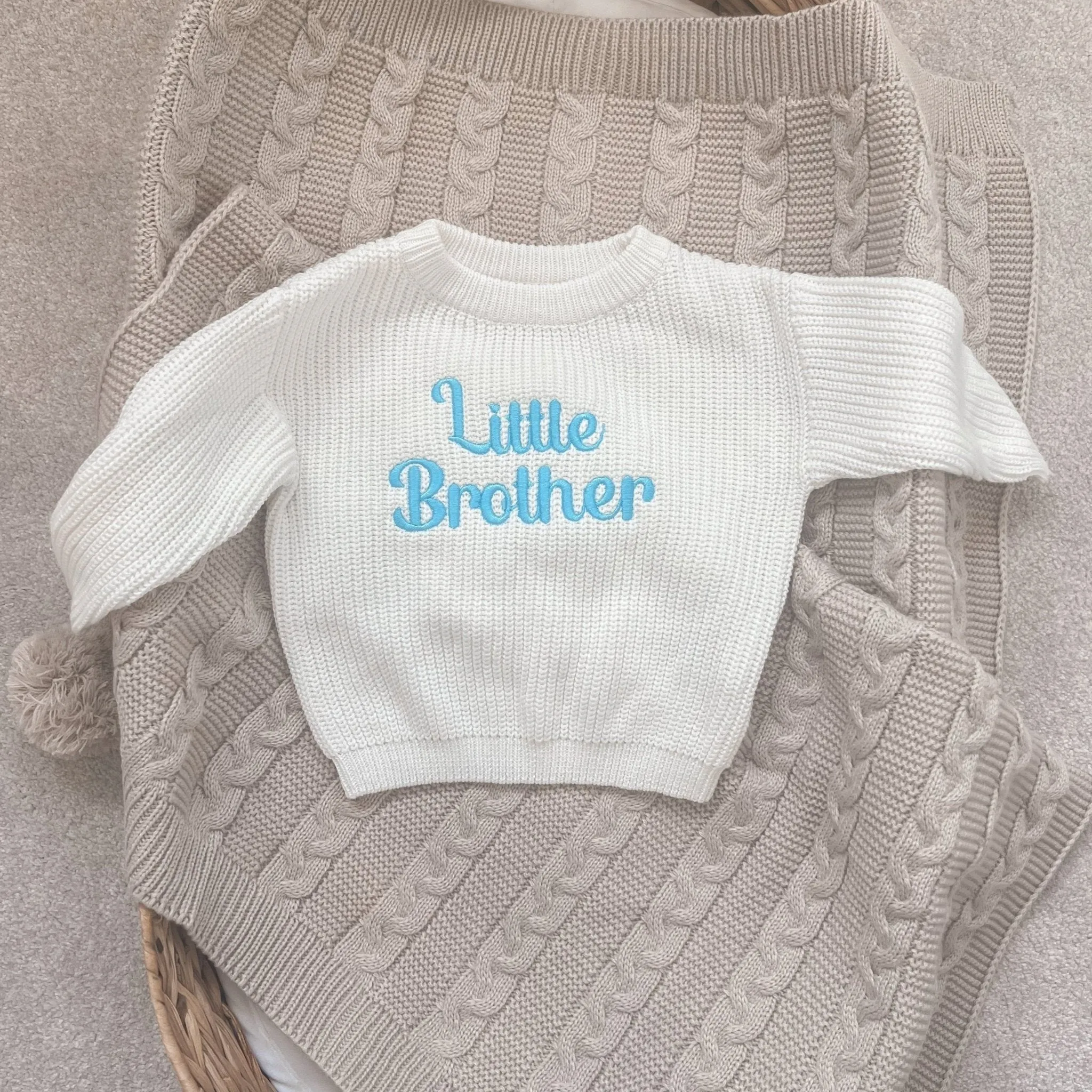 Little Brother Knitted Personalised Jumper