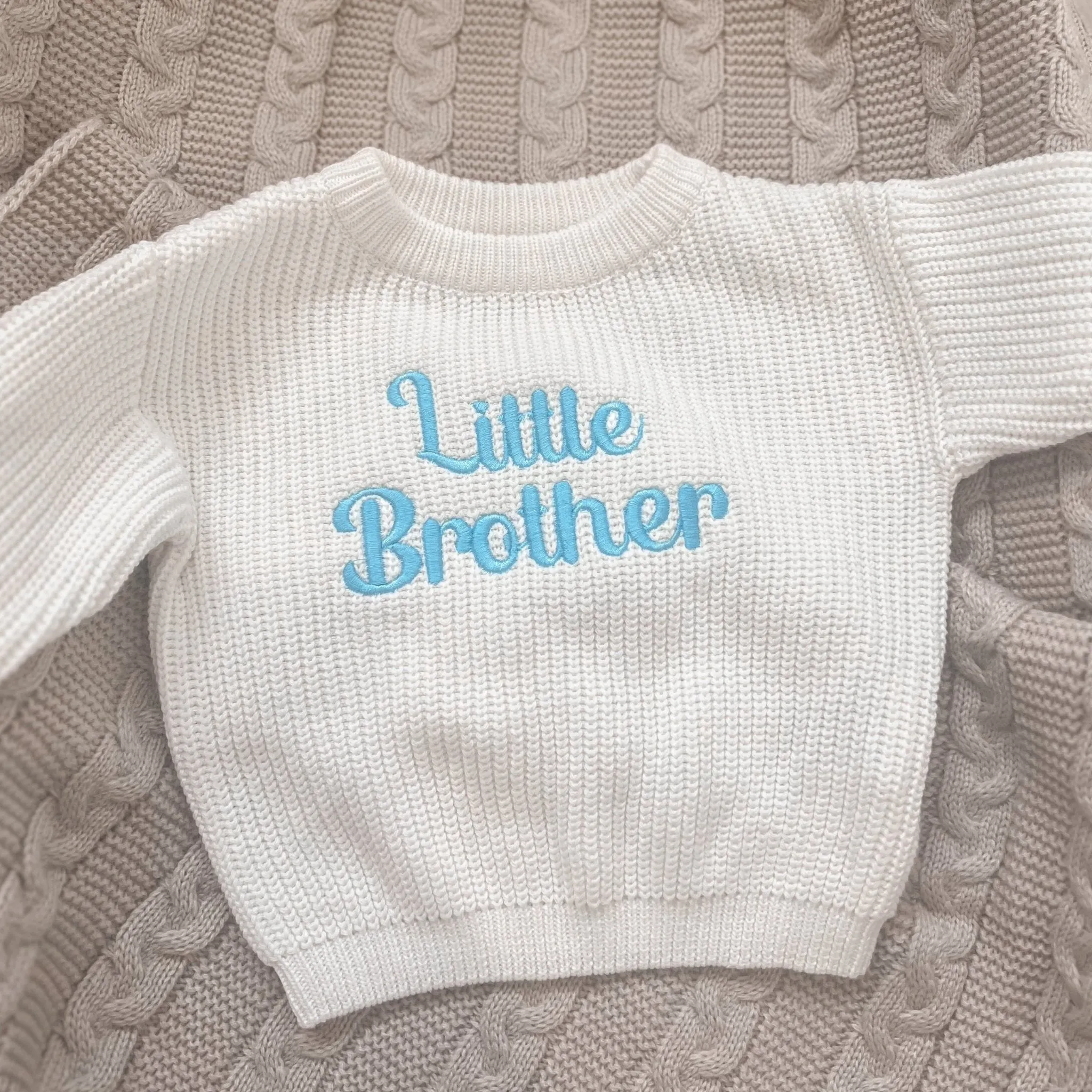 Little Brother Knitted Personalised Jumper