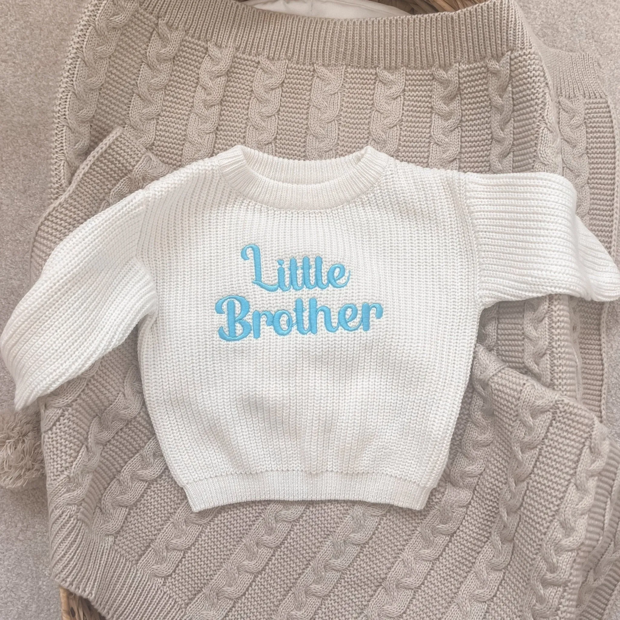 Little Brother Knitted Personalised Jumper