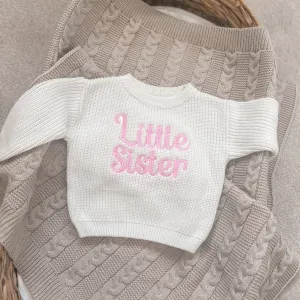 Little Sister Knitted Personalised Jumper