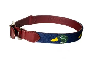 MALLARD NAVY NEEDLEPOINT DOG COLLAR™