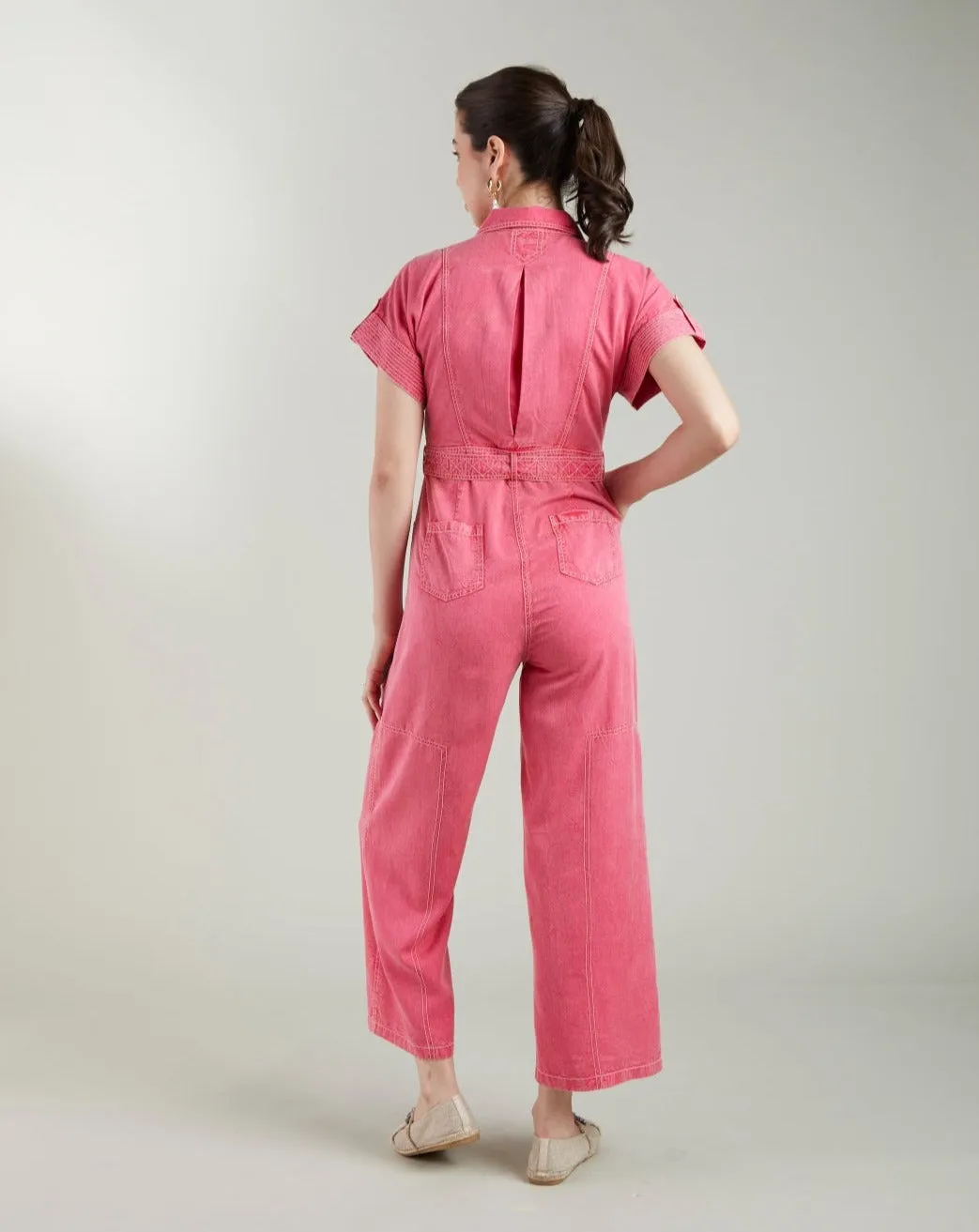 Meghna Pahwa Sahni In Our Adele Pink Jumpsuit