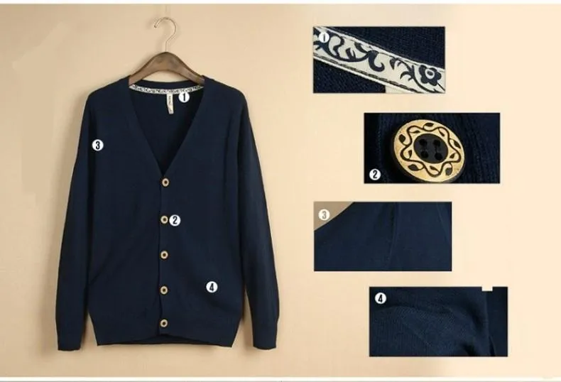 Men's Cardigan V-Neck