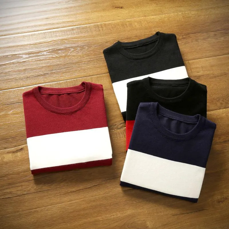 Men's Long Sleeve Striped Pullover