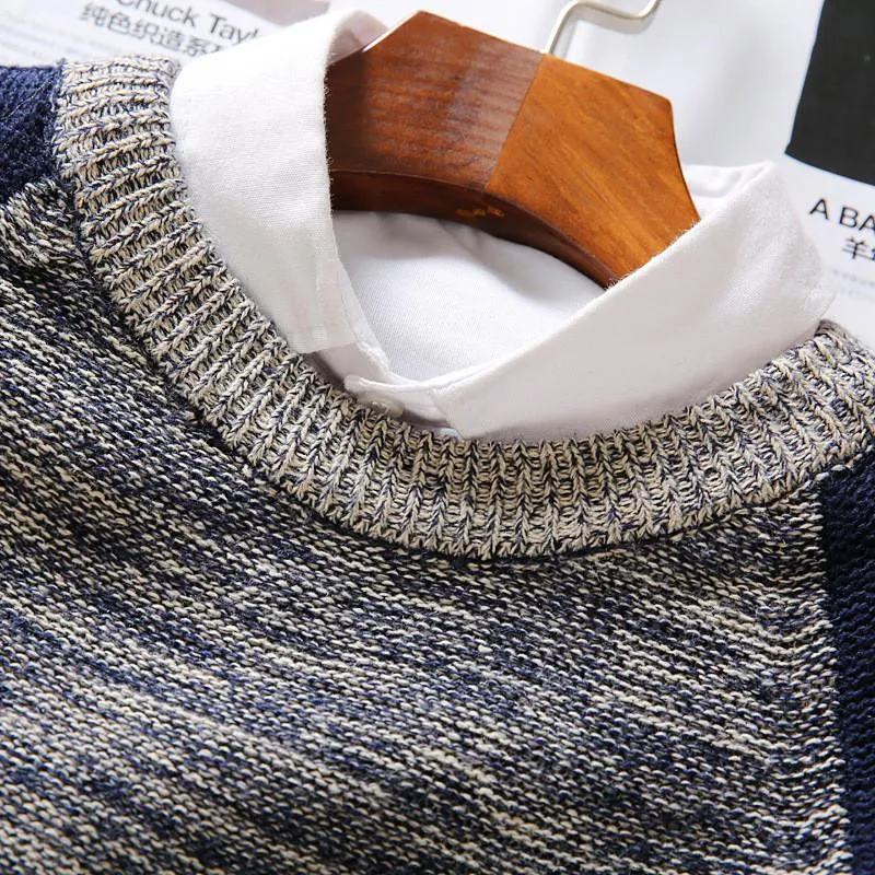 Men's Patchwork Knitted Puilover
