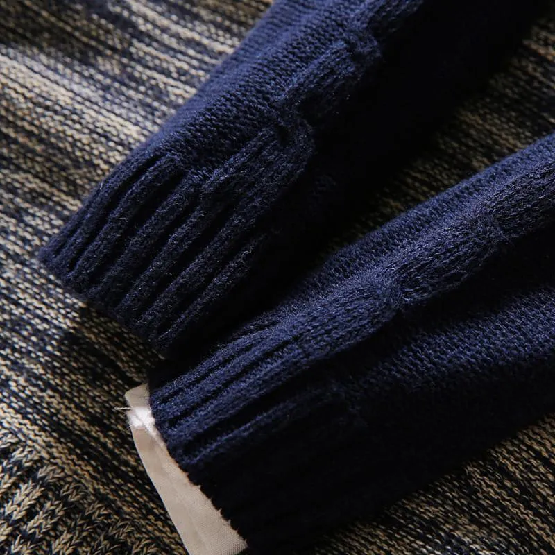 Men's Patchwork Knitted Puilover
