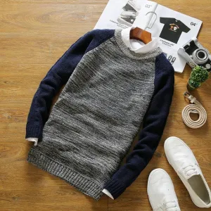 Men's Patchwork Knitted Puilover
