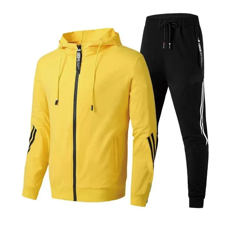 Men's Set Pullover Sweatshirt Hoodies Sweatsuit Long Sleeve High Quality Sports Suit 2024 Outdoors Daily Fashion Casual Clothing
