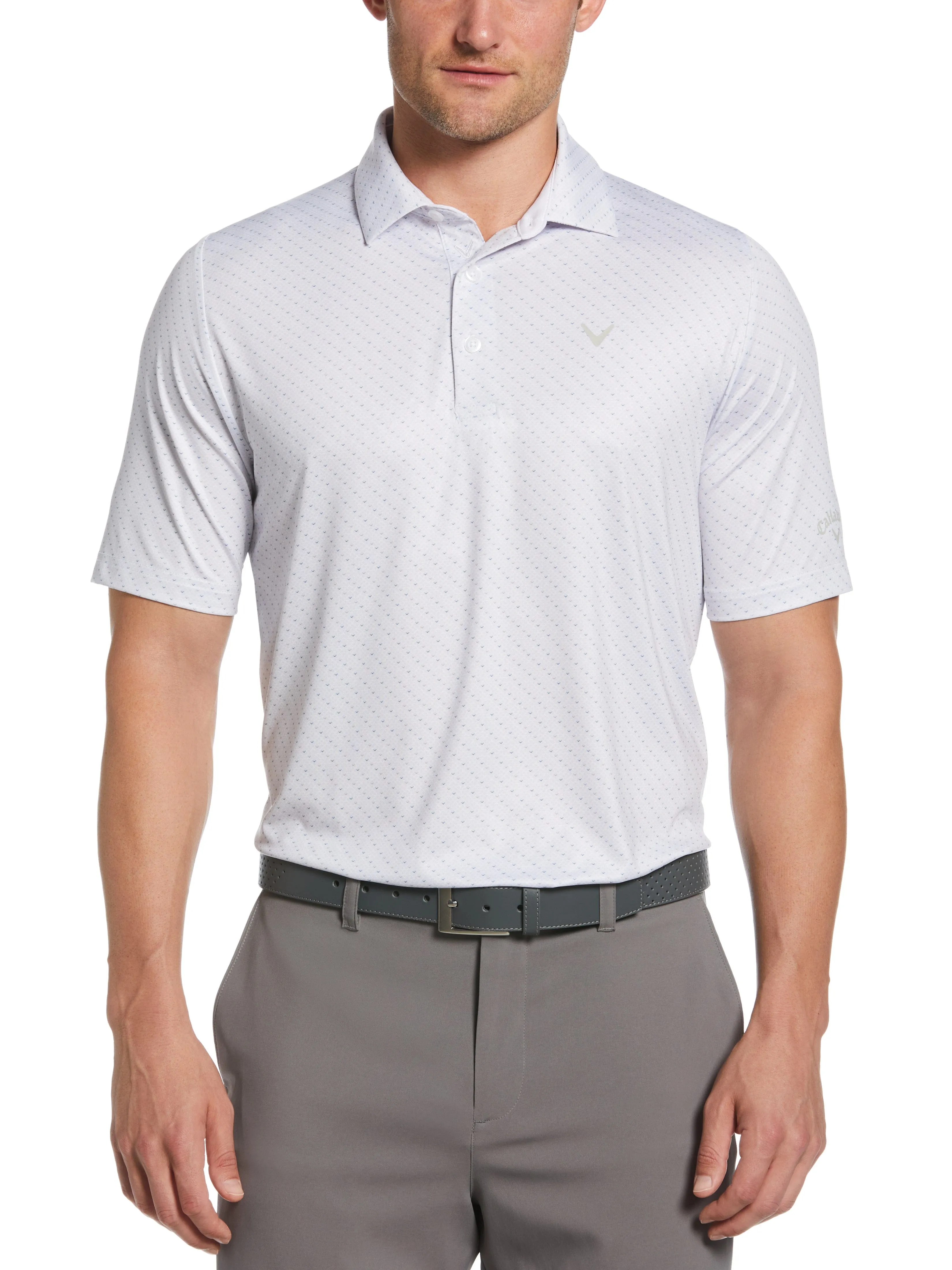 Mens Swing Tech™ Allover Chevron Golf Polo Shirt